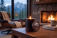WALNUT-STAINED MAPLE ART ACCENT & BLACK COLLECTION